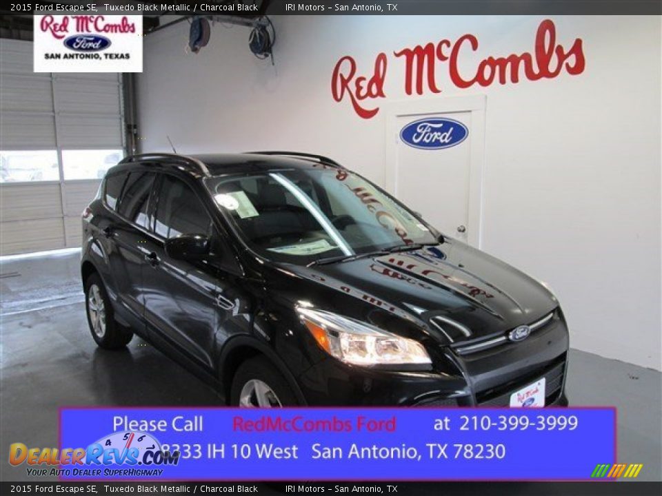 2015 Ford Escape SE Tuxedo Black Metallic / Charcoal Black Photo #1