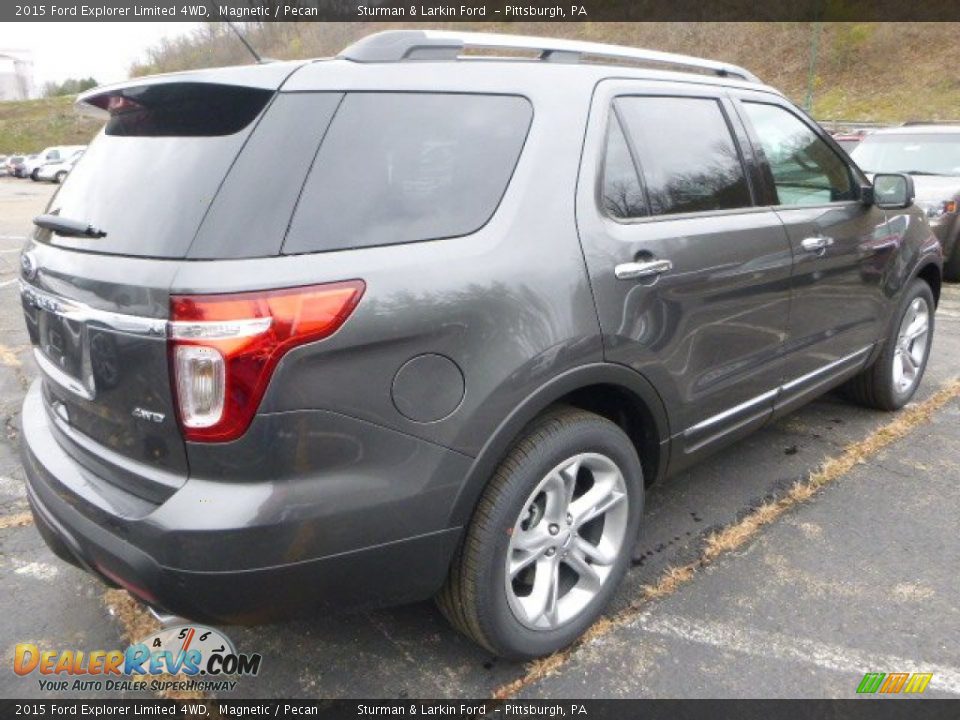 2015 Ford Explorer Limited 4WD Magnetic / Pecan Photo #2