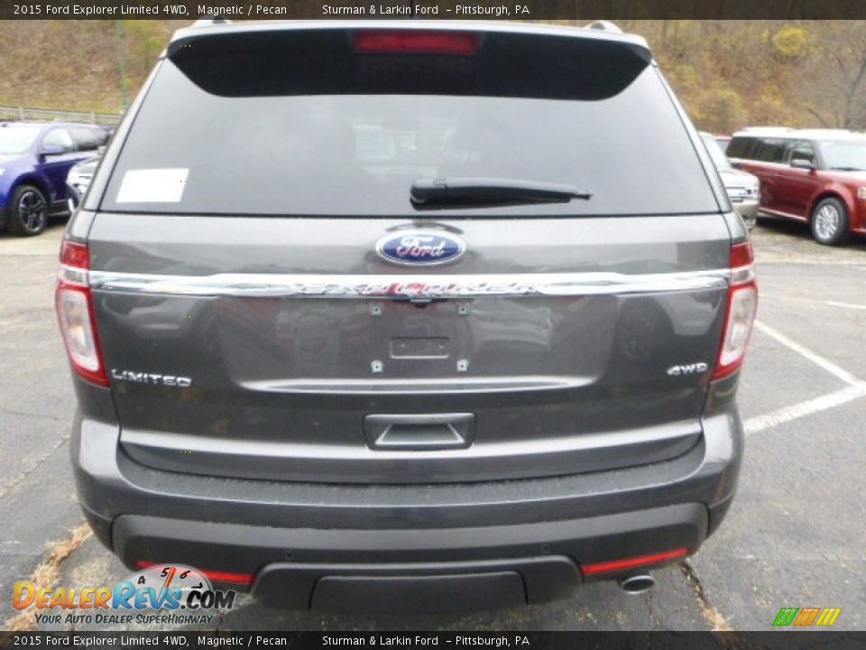 2015 Ford Explorer Limited 4WD Magnetic / Pecan Photo #3