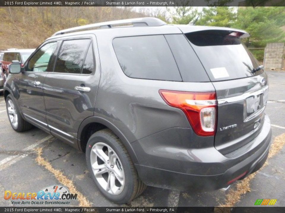 2015 Ford Explorer Limited 4WD Magnetic / Pecan Photo #4