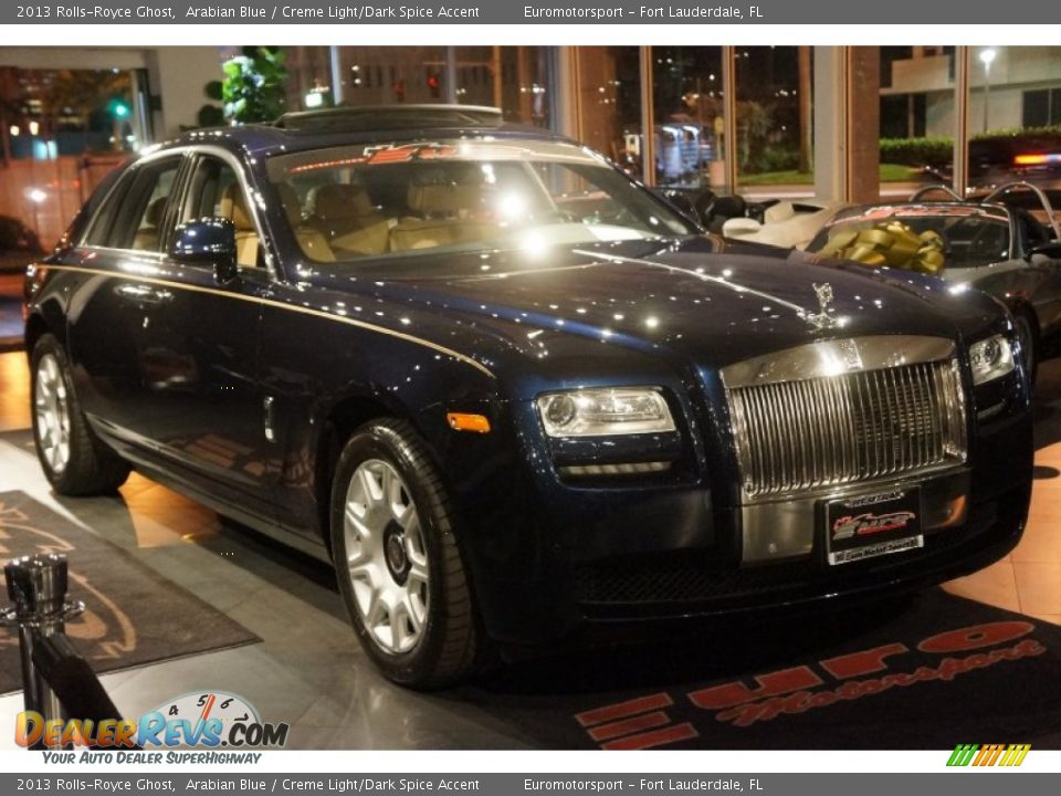 2013 Rolls-Royce Ghost Arabian Blue / Creme Light/Dark Spice Accent Photo #7