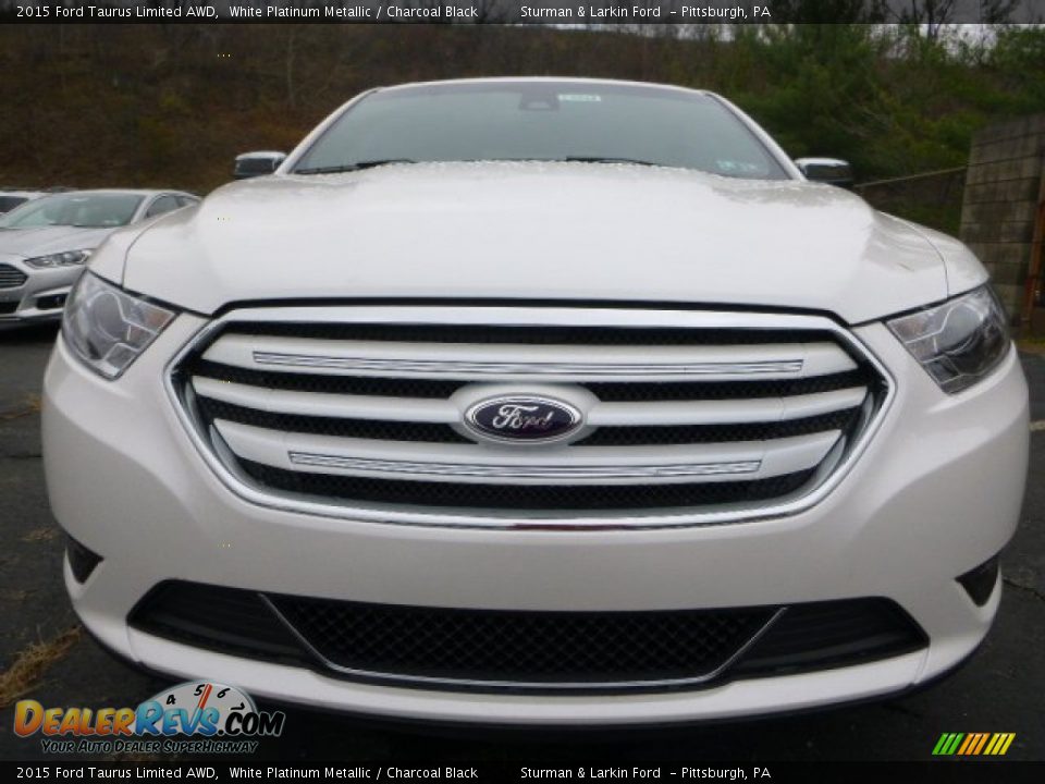 White Platinum Metallic 2015 Ford Taurus Limited AWD Photo #6