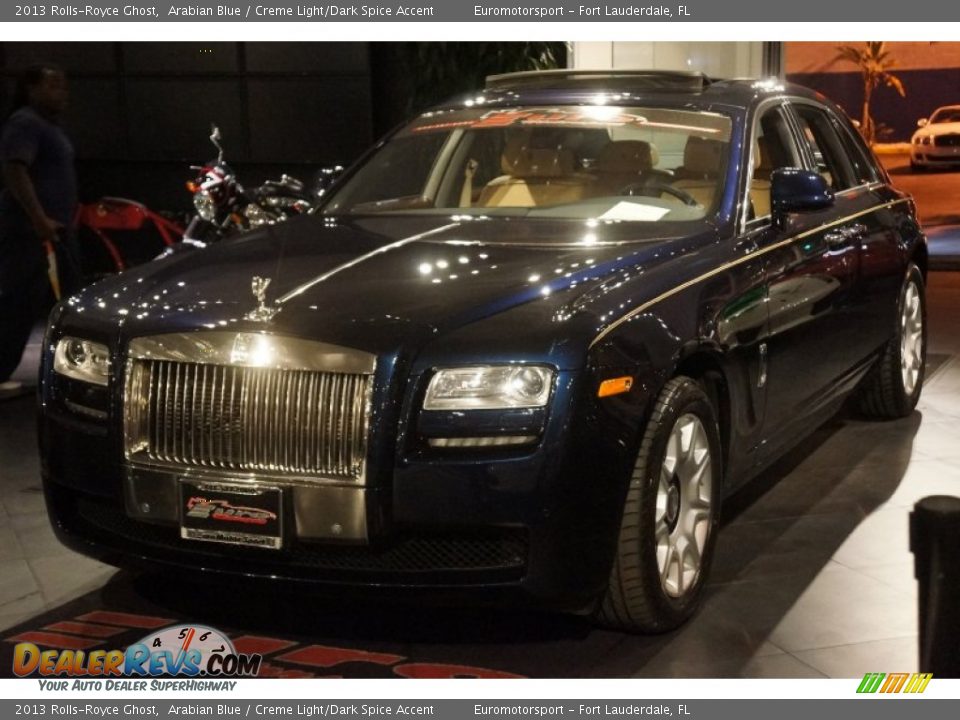2013 Rolls-Royce Ghost Arabian Blue / Creme Light/Dark Spice Accent Photo #25