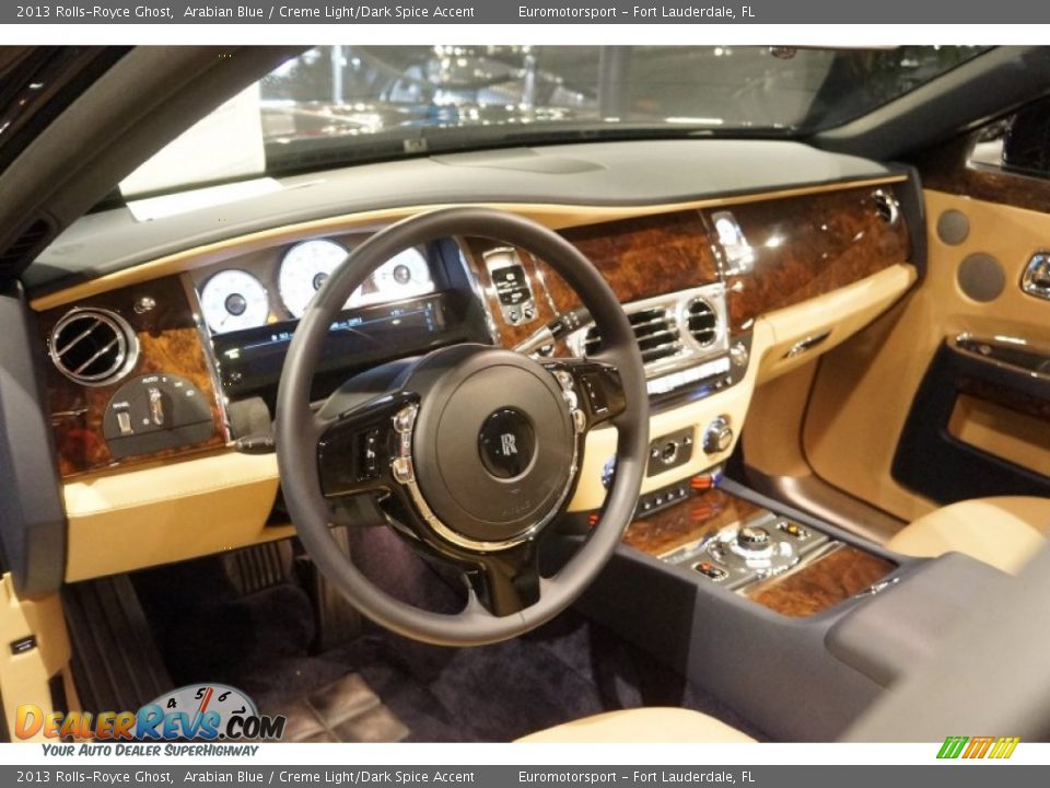 2013 Rolls-Royce Ghost Arabian Blue / Creme Light/Dark Spice Accent Photo #50