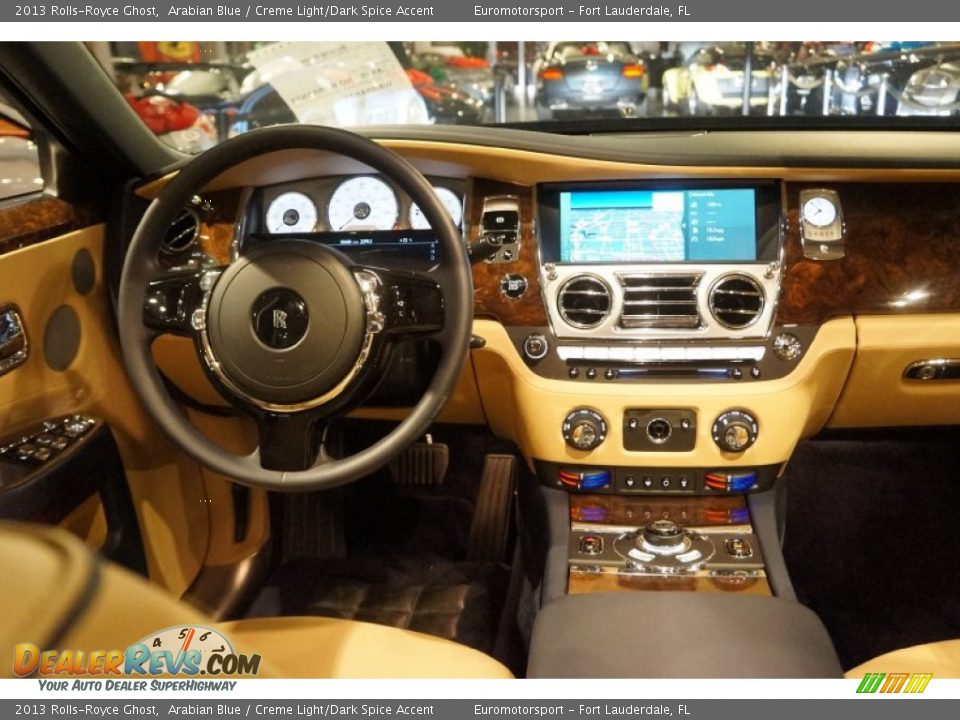 2013 Rolls-Royce Ghost Arabian Blue / Creme Light/Dark Spice Accent Photo #63