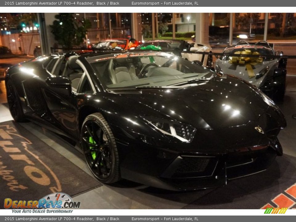 2015 Lamborghini Aventador LP 700-4 Roadster Black / Black Photo #6