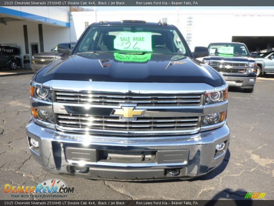 2015 Chevrolet Silverado 2500HD LT Double Cab 4x4 Black / Jet Black Photo #3