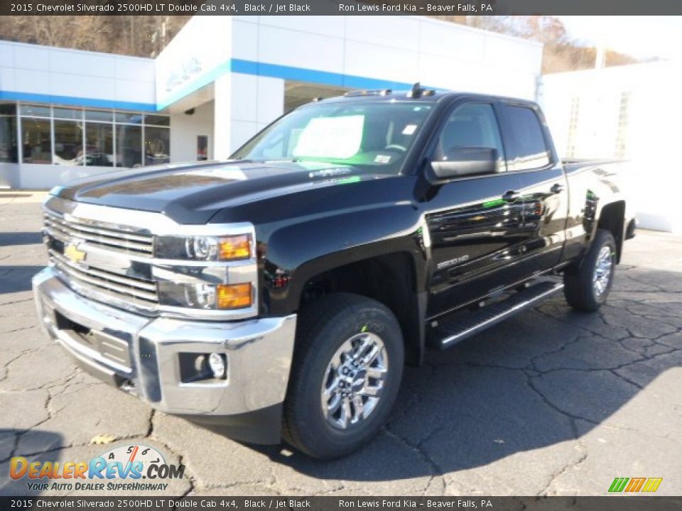 2015 Chevrolet Silverado 2500HD LT Double Cab 4x4 Black / Jet Black Photo #4