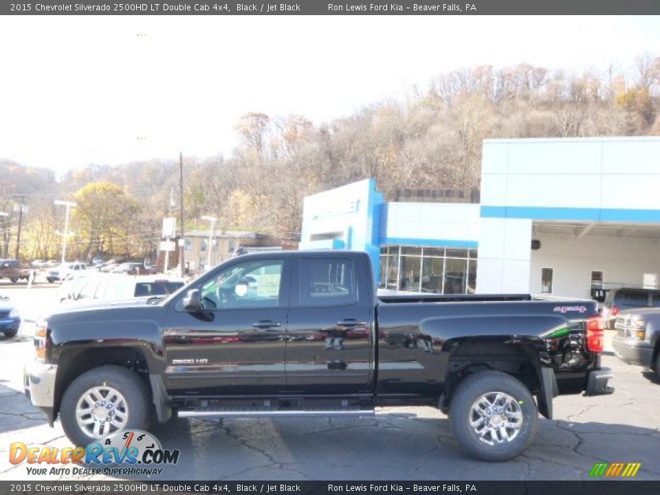 2015 Chevrolet Silverado 2500HD LT Double Cab 4x4 Black / Jet Black Photo #5
