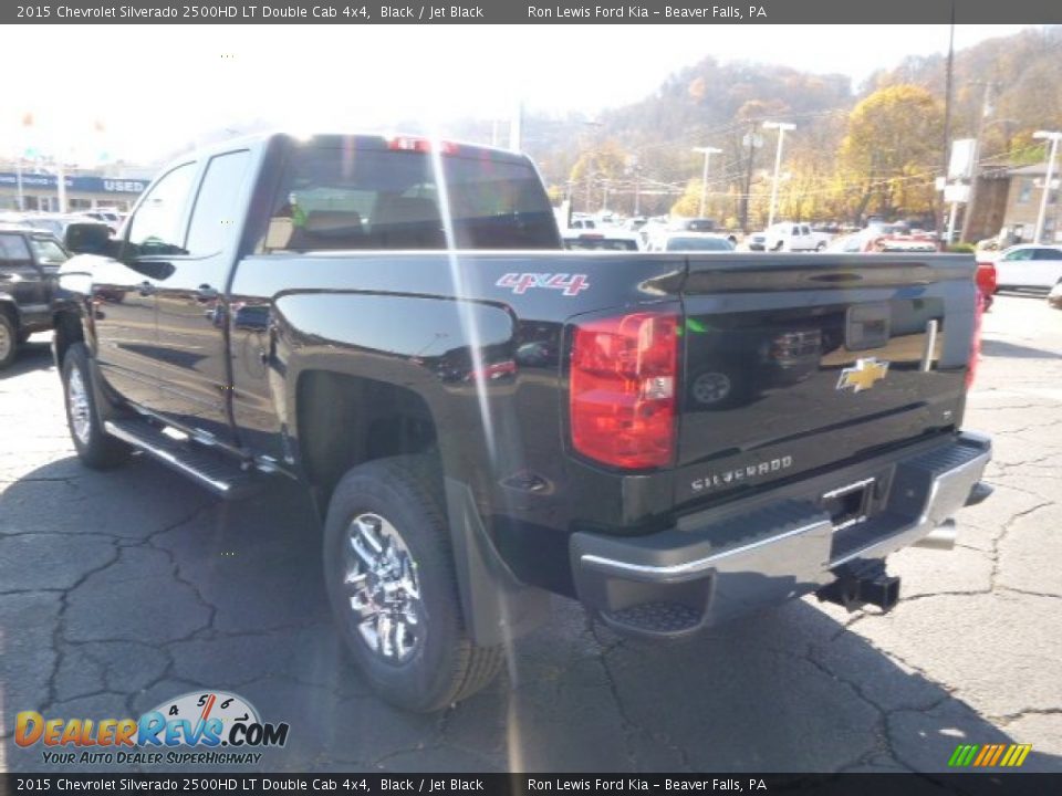 2015 Chevrolet Silverado 2500HD LT Double Cab 4x4 Black / Jet Black Photo #6