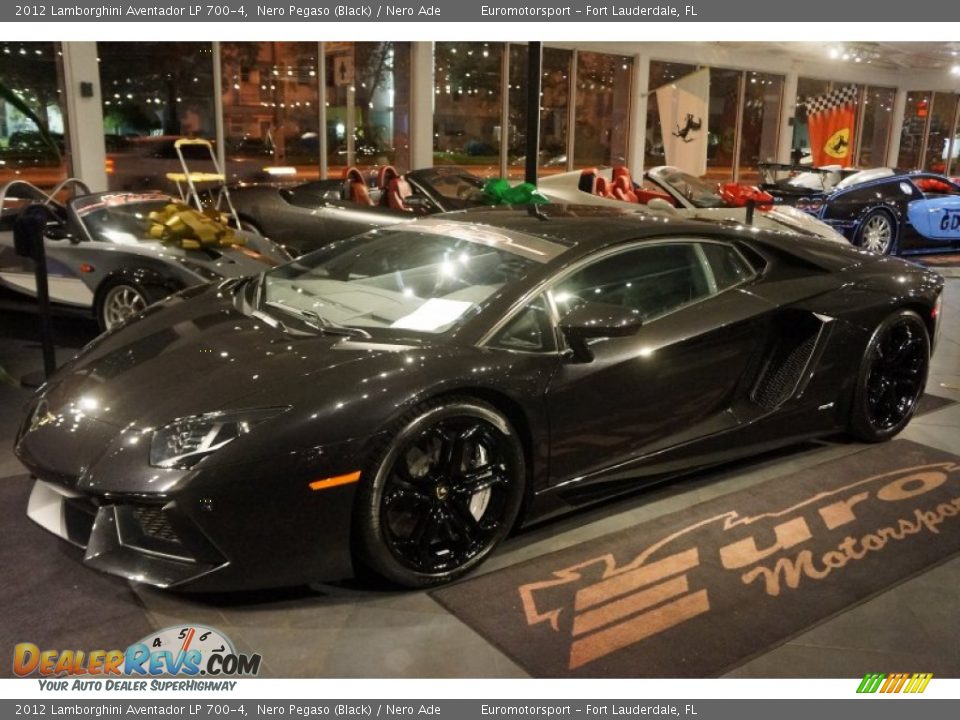 2012 Lamborghini Aventador LP 700-4 Nero Pegaso (Black) / Nero Ade Photo #8