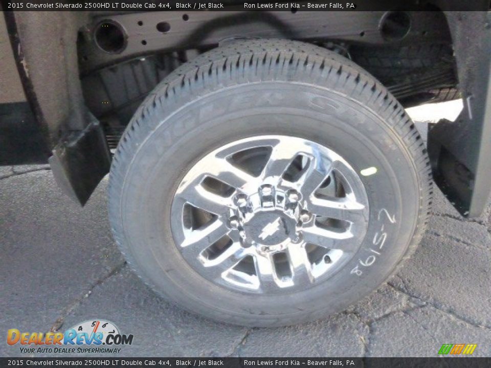2015 Chevrolet Silverado 2500HD LT Double Cab 4x4 Black / Jet Black Photo #9