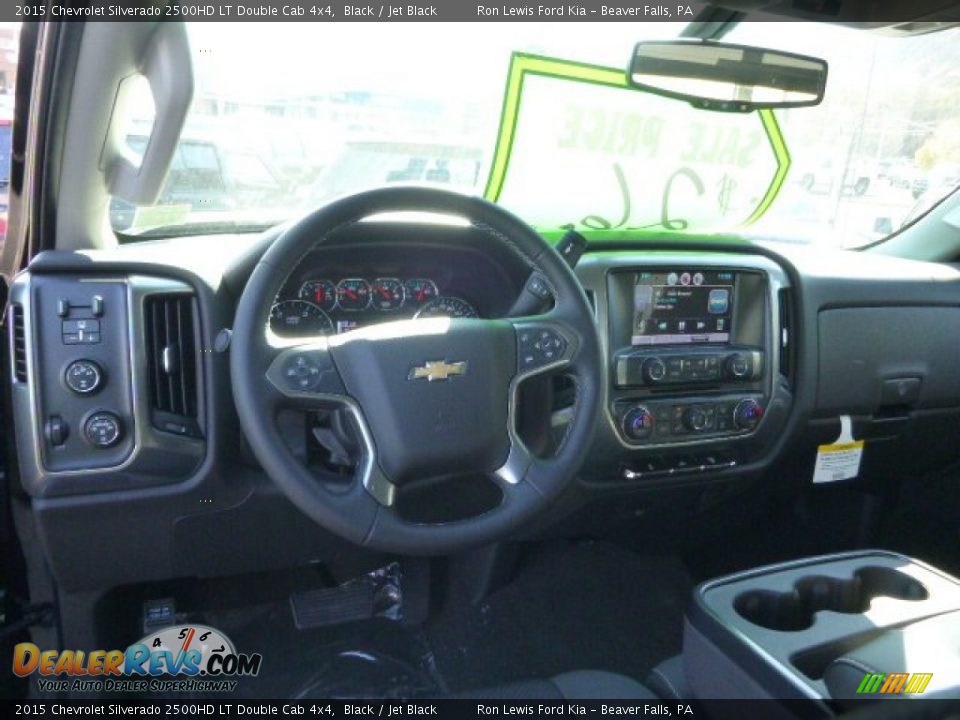 2015 Chevrolet Silverado 2500HD LT Double Cab 4x4 Black / Jet Black Photo #12