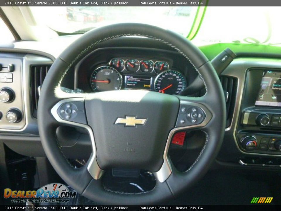 2015 Chevrolet Silverado 2500HD LT Double Cab 4x4 Black / Jet Black Photo #19