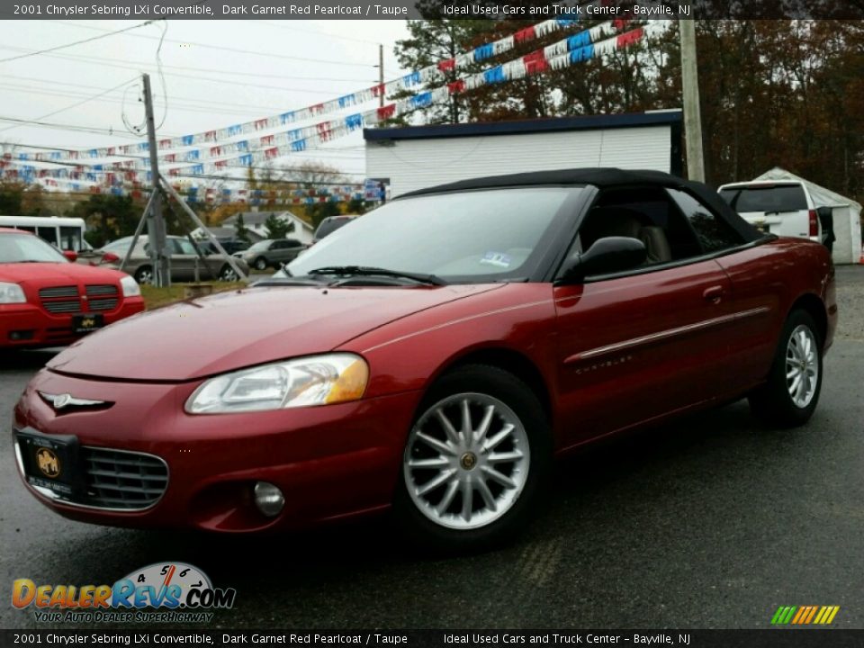 2001 Chrysler Sebring LXi Convertible Dark Garnet Red Pearlcoat / Taupe Photo #1