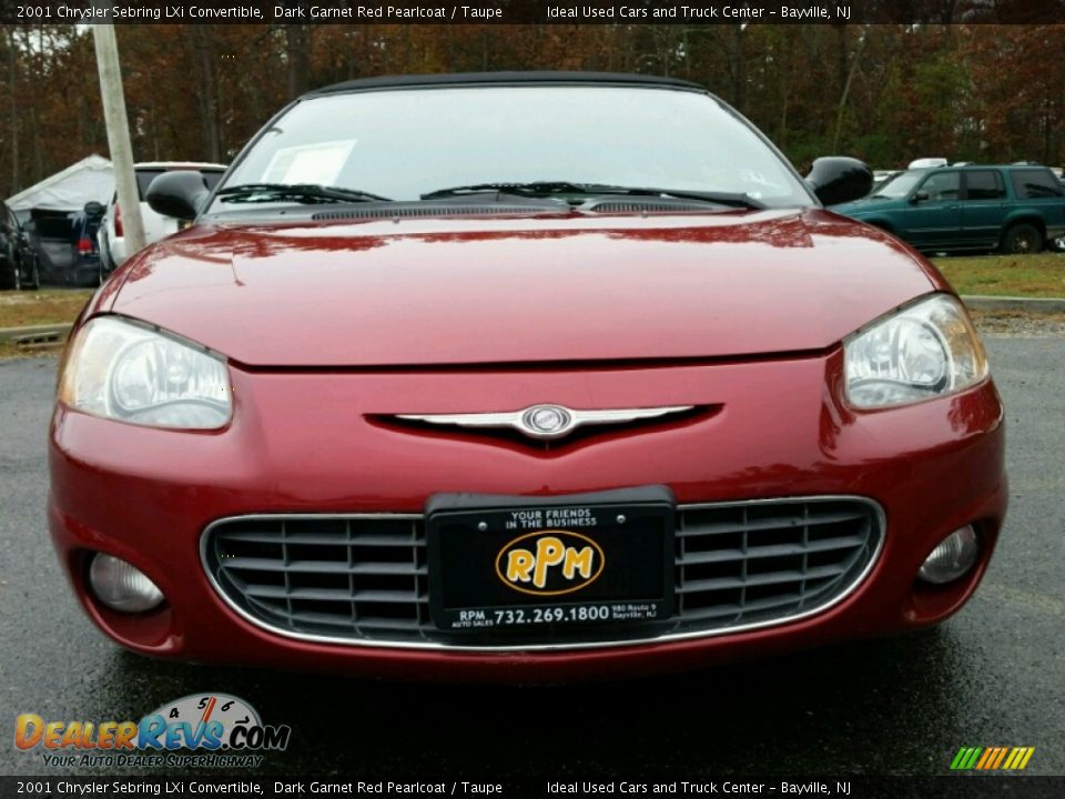 2001 Chrysler Sebring LXi Convertible Dark Garnet Red Pearlcoat / Taupe Photo #4