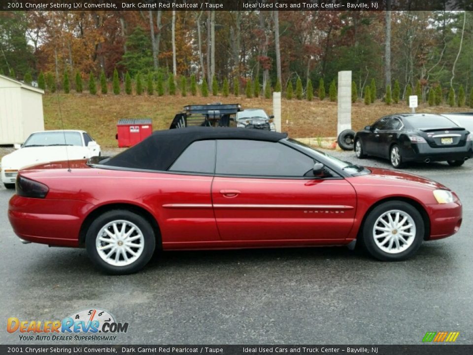 2001 Chrysler Sebring LXi Convertible Dark Garnet Red Pearlcoat / Taupe Photo #8
