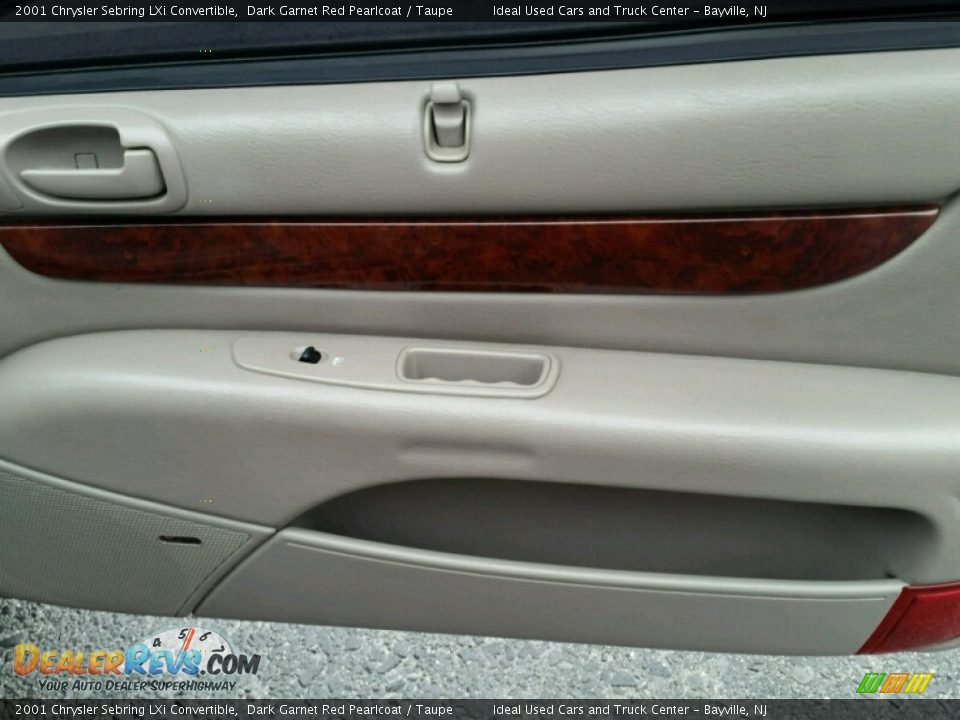 2001 Chrysler Sebring LXi Convertible Dark Garnet Red Pearlcoat / Taupe Photo #9