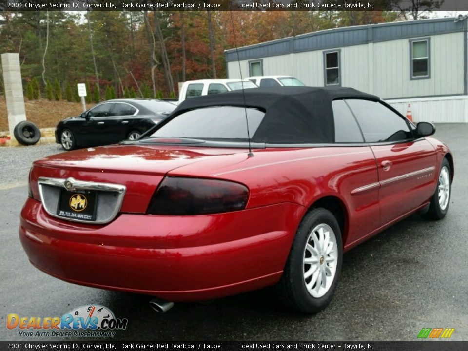 2001 Chrysler Sebring LXi Convertible Dark Garnet Red Pearlcoat / Taupe Photo #13