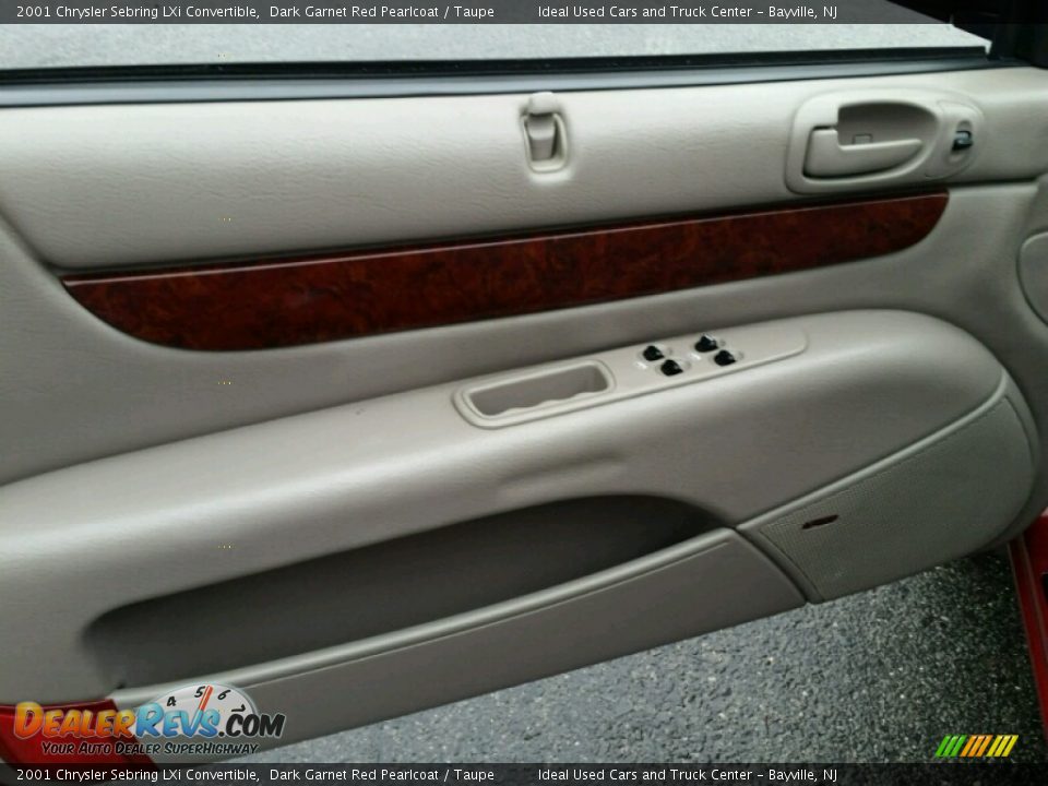 2001 Chrysler Sebring LXi Convertible Dark Garnet Red Pearlcoat / Taupe Photo #19