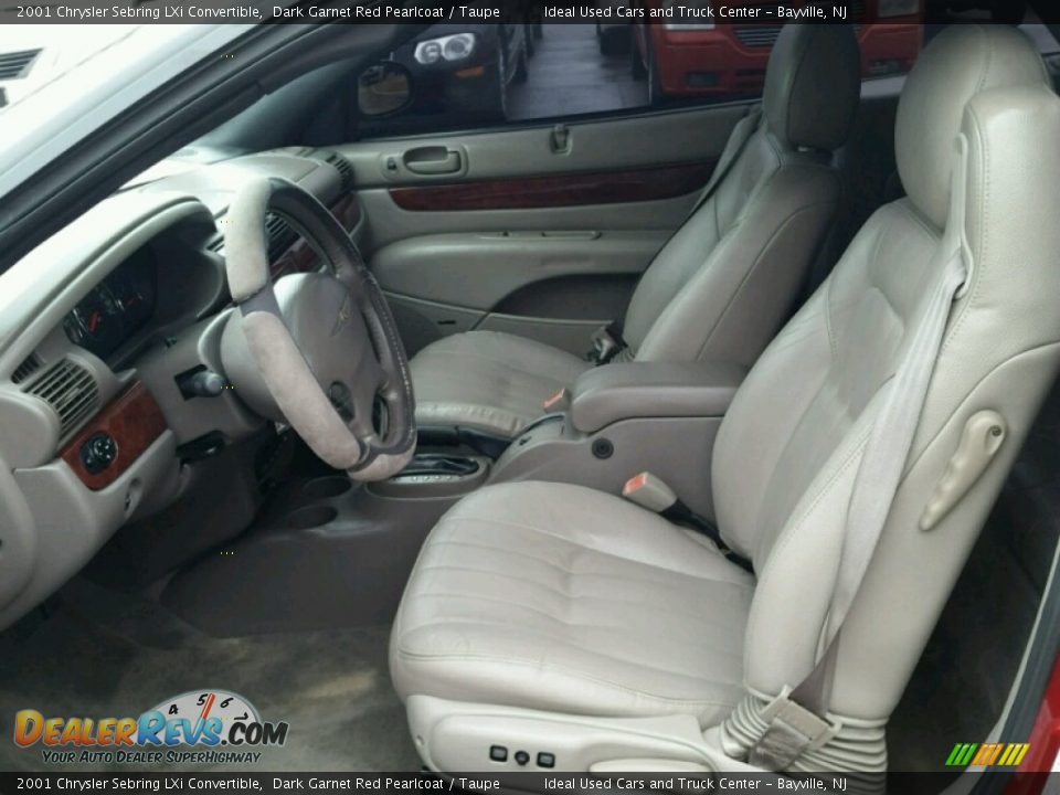 2001 Chrysler Sebring LXi Convertible Dark Garnet Red Pearlcoat / Taupe Photo #20