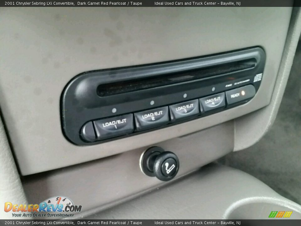 2001 Chrysler Sebring LXi Convertible Dark Garnet Red Pearlcoat / Taupe Photo #24