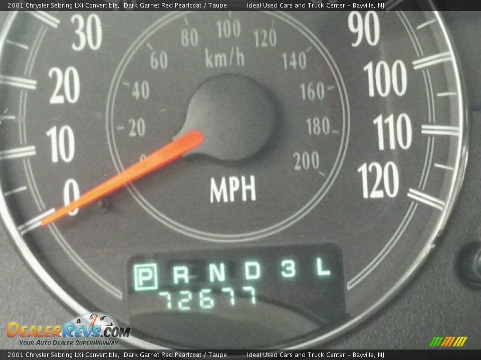 2001 Chrysler Sebring LXi Convertible Dark Garnet Red Pearlcoat / Taupe Photo #26