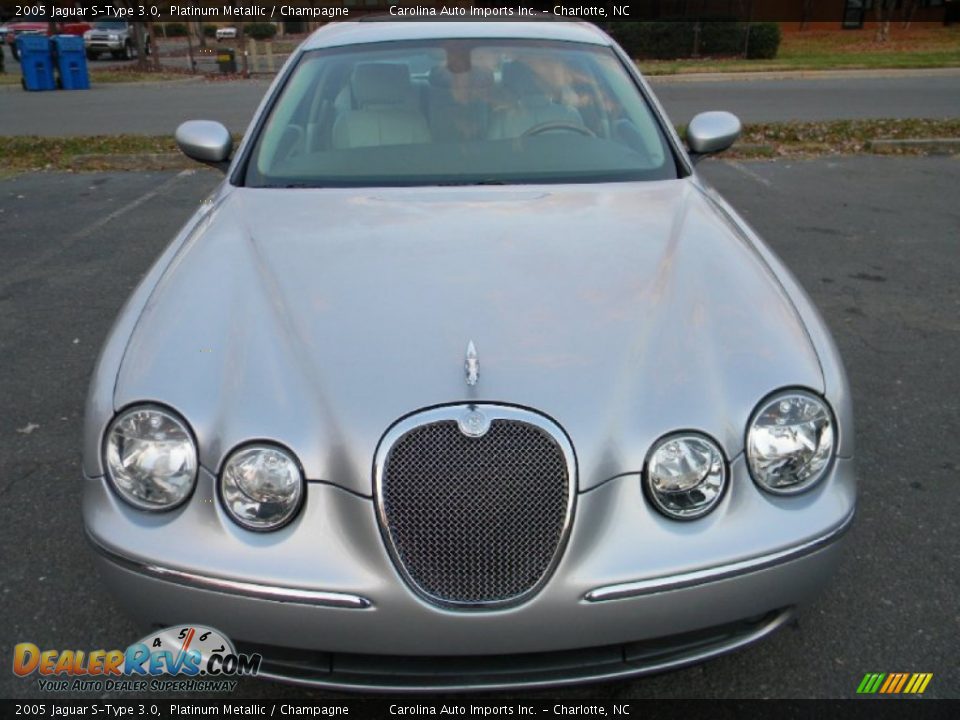 2005 Jaguar S-Type 3.0 Platinum Metallic / Champagne Photo #5