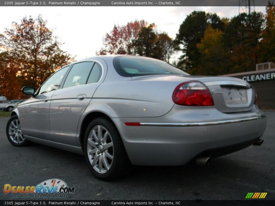 2005 Jaguar S-Type 3.0 Platinum Metallic / Champagne Photo #8