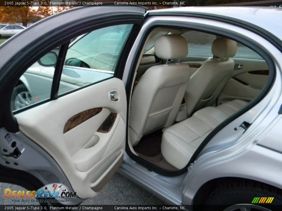 2005 Jaguar S-Type 3.0 Platinum Metallic / Champagne Photo #19