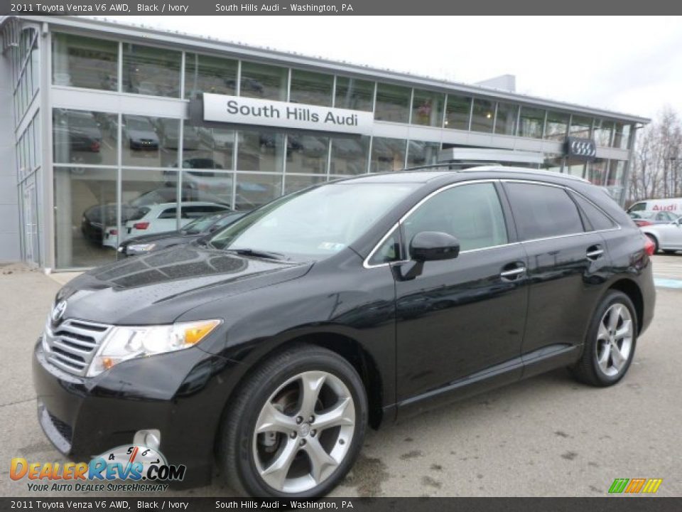 2011 Toyota Venza V6 AWD Black / Ivory Photo #1