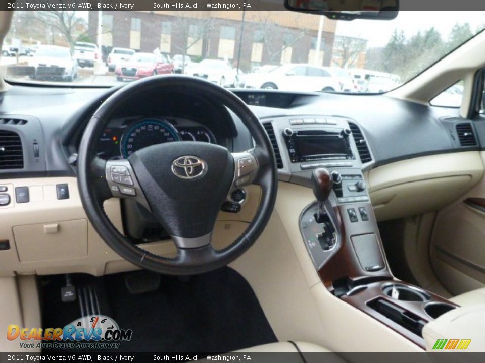 2011 Toyota Venza V6 AWD Black / Ivory Photo #12