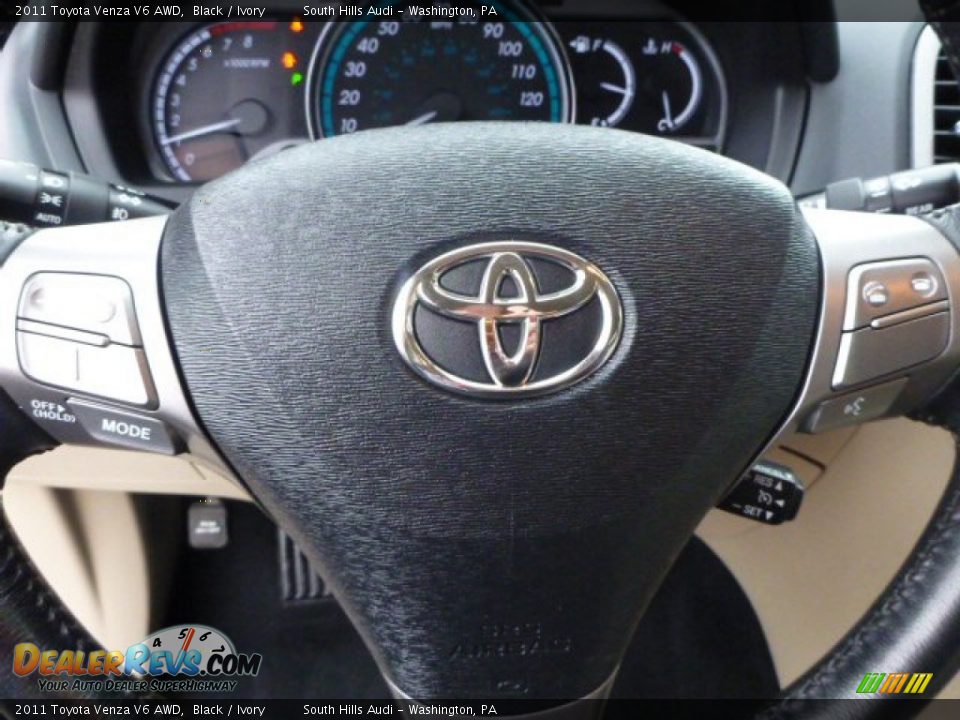 2011 Toyota Venza V6 AWD Black / Ivory Photo #15
