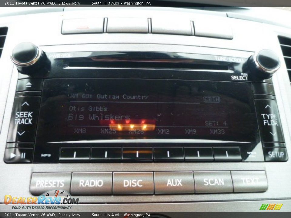 2011 Toyota Venza V6 AWD Black / Ivory Photo #17