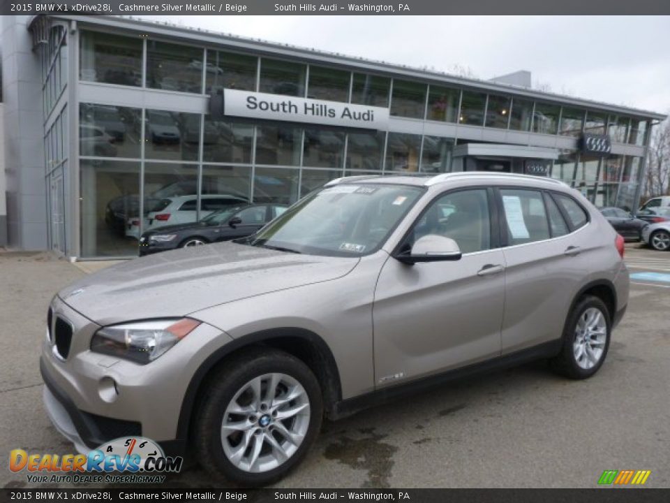 2015 BMW X1 xDrive28i Cashmere Silver Metallic / Beige Photo #1