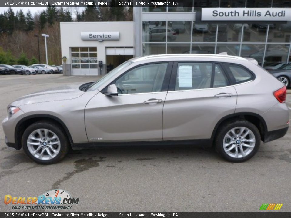 2015 BMW X1 xDrive28i Cashmere Silver Metallic / Beige Photo #2