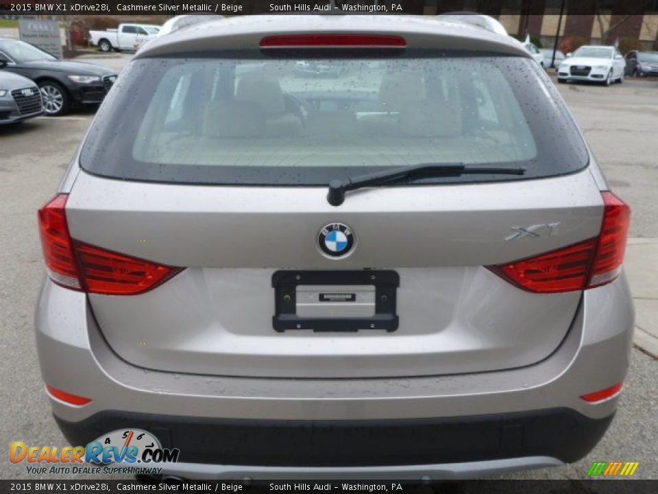 2015 BMW X1 xDrive28i Cashmere Silver Metallic / Beige Photo #4