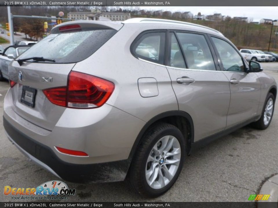 2015 BMW X1 xDrive28i Cashmere Silver Metallic / Beige Photo #5