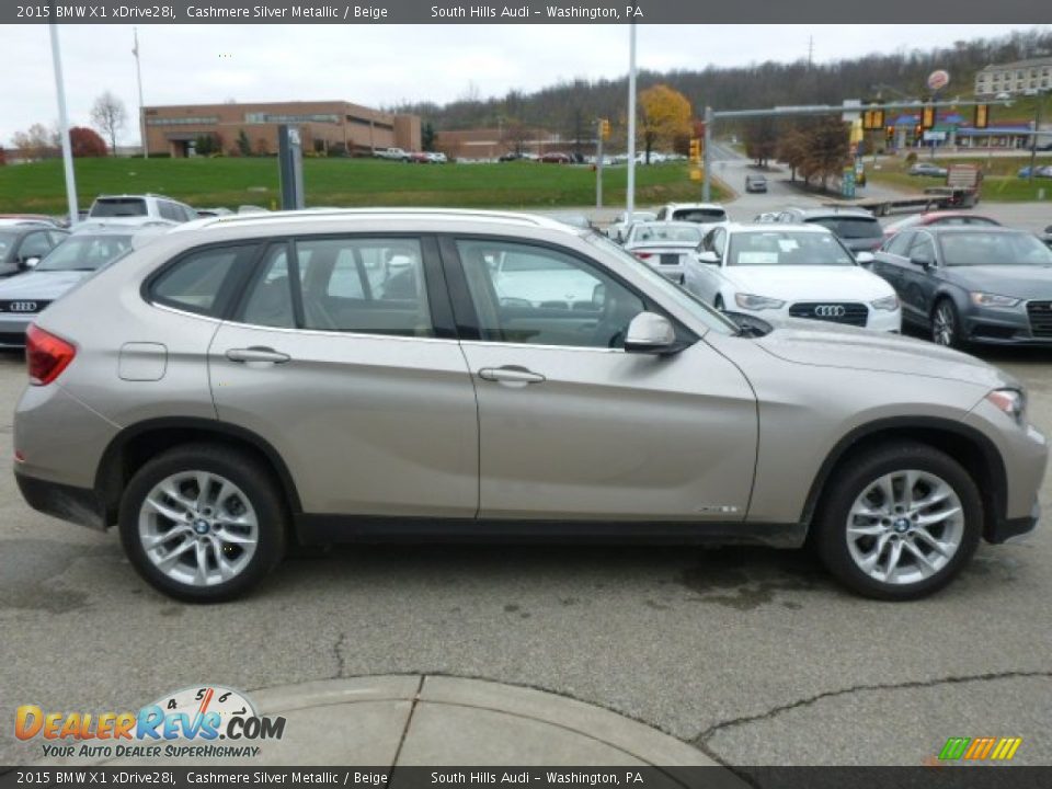 2015 BMW X1 xDrive28i Cashmere Silver Metallic / Beige Photo #6