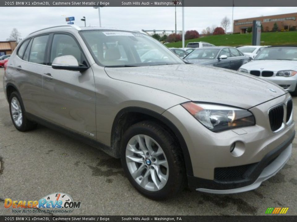 2015 BMW X1 xDrive28i Cashmere Silver Metallic / Beige Photo #7