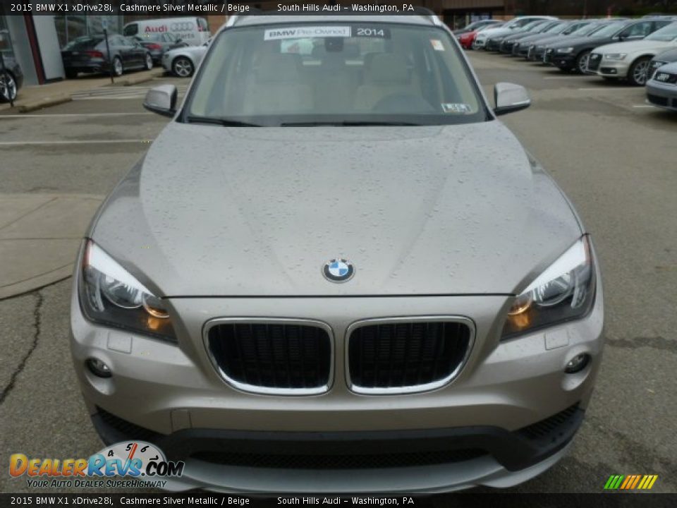 2015 BMW X1 xDrive28i Cashmere Silver Metallic / Beige Photo #8