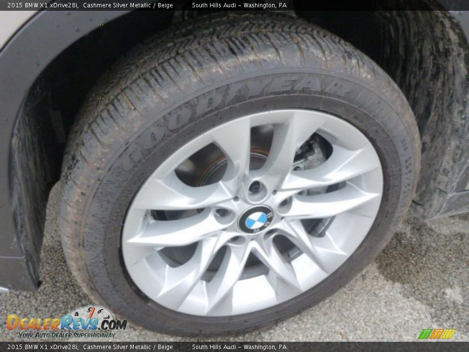 2015 BMW X1 xDrive28i Cashmere Silver Metallic / Beige Photo #9