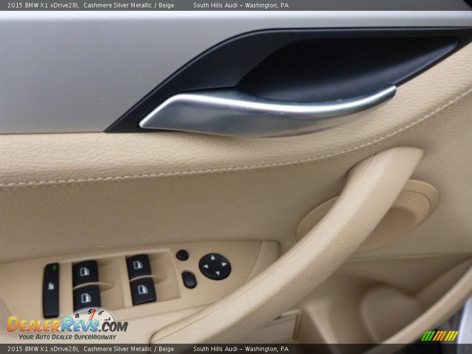 2015 BMW X1 xDrive28i Cashmere Silver Metallic / Beige Photo #13