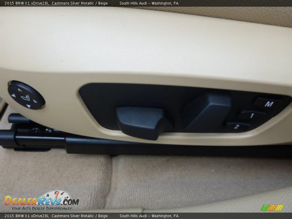 2015 BMW X1 xDrive28i Cashmere Silver Metallic / Beige Photo #15