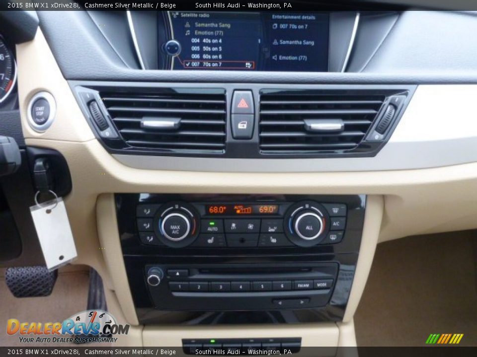 2015 BMW X1 xDrive28i Cashmere Silver Metallic / Beige Photo #19