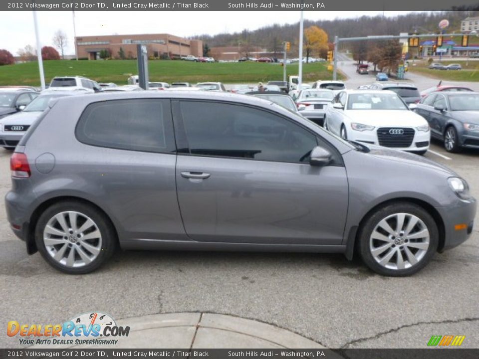 2012 Volkswagen Golf 2 Door TDI United Gray Metallic / Titan Black Photo #6