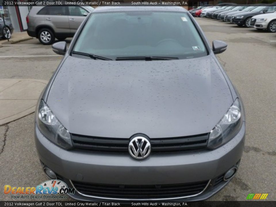2012 Volkswagen Golf 2 Door TDI United Gray Metallic / Titan Black Photo #8