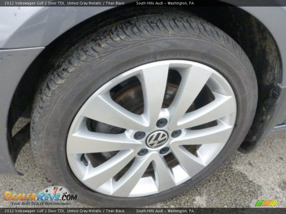 2012 Volkswagen Golf 2 Door TDI United Gray Metallic / Titan Black Photo #9