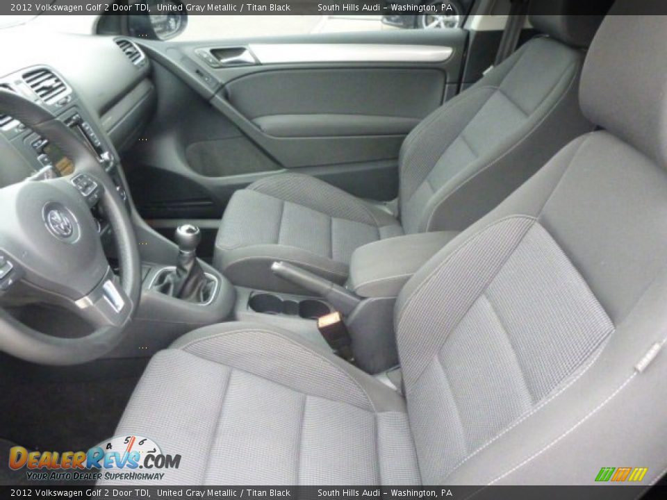 2012 Volkswagen Golf 2 Door TDI United Gray Metallic / Titan Black Photo #10