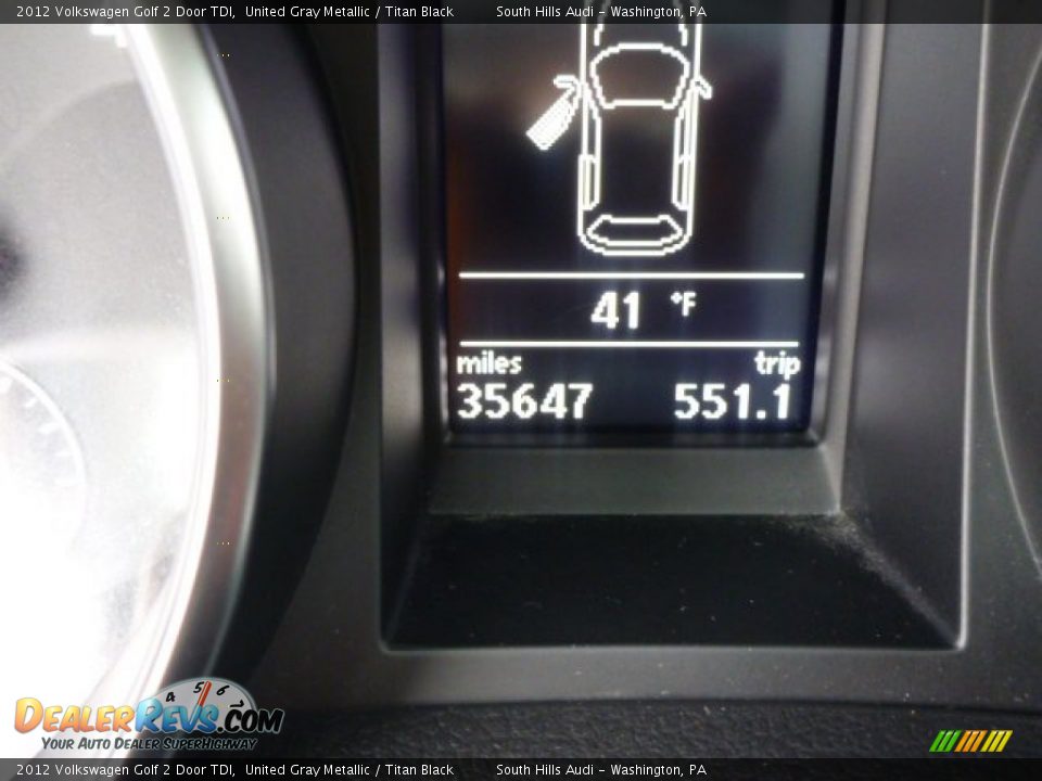 2012 Volkswagen Golf 2 Door TDI United Gray Metallic / Titan Black Photo #19
